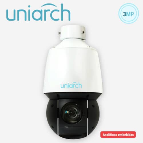 CAMARA IP PTZ INTERIOR/EXTERIOR IPC-P413-X20K UNIARCH BY UNV 3MP/ ULTRA265/ LENTE 5-50MM / IP66 / WDR / 20X ZOOM / SOPORTA MICRO SD 256GB / 100 MTS IR / POE + 12VDC / ANALITICAS DE VIDEO CAPTURA DE ROSTROS SMART INTRUSION PREVENTION(VEHICULOSPEATONESVEHICULOS NO MOTORIZADOS) CRUCE DE LÍNEA INTRUSIÓN INGRESO AL ÁREA DETECCIÓN DE ABANDONO DEL ÁREA/ CONTEO DE PERSONASAUTOTRACKING / HASTA 1024 PRESETS / PATROL / BOTON DE RESET