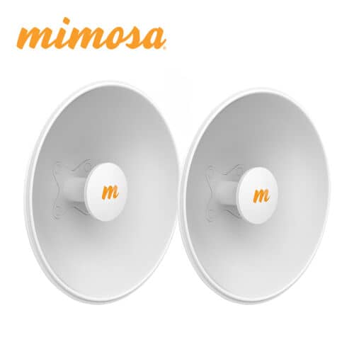 ANTENA DISH MODULAR TWIST MIMOSA N5-X25 429MM DIAMETRO GANANCIA DE 25DBI 4.9-6.4 GHZ PARA RADIOS C5X Y B5X (CONTIENE 2 ANTENAS)