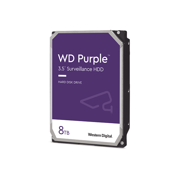 DISCO DURO DD 8TB SATA WD PURPLE WD84PURZ 24/7 OPTIMIZADO PARA VIDEOVIGILANCIA SATA III 6GB/S COMPATIBLE CON DVR Y NVR DE CUALQUIER MARCA