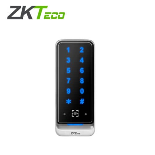 LECTOR CON TECLADO RFID 125KHZ Y CODIGOS QR DE ZKTECO QR600-VK-E FABRICADO EN METAL COMPATIBLE CON LA APP MOVIL DE BIOSECURITY BIOACCESS Y BIOCVSECURITY