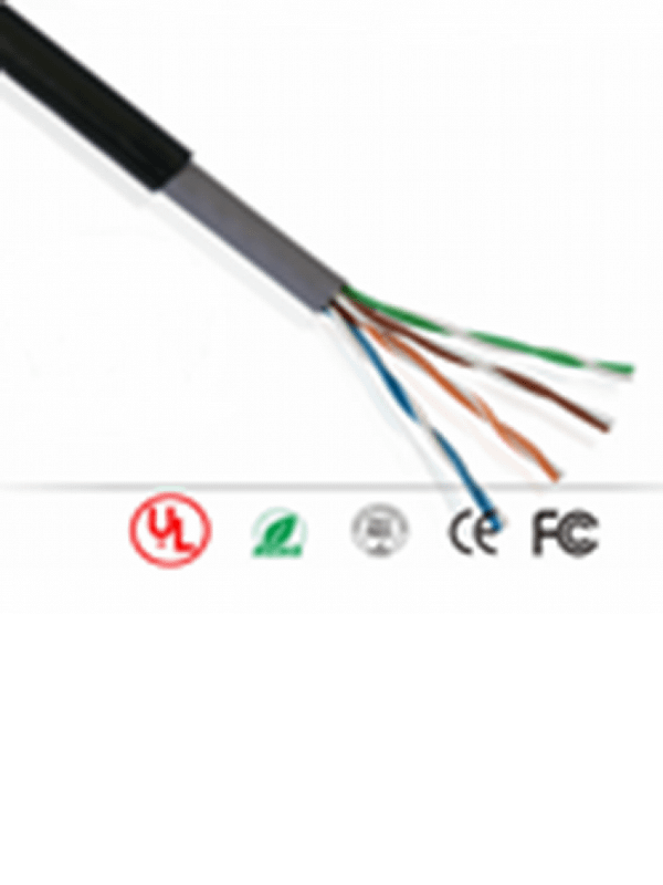 SAXXON OUTPCAT5ECOPEXT - Cable UTP 100% cobre / Categoria 5E / Color negro / Exterior / 305  Mts / Redes / Video / 4 Pares/
