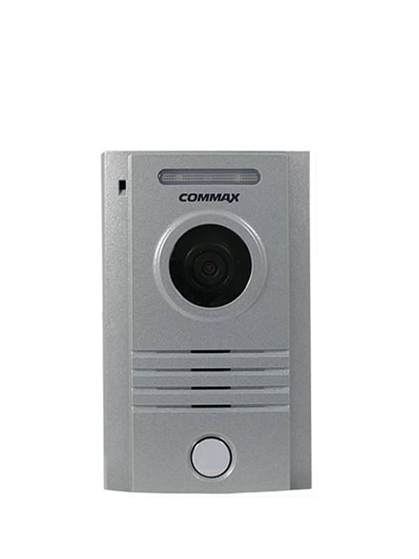 COMMAX DRC40K - Frente de calle de aluminio, uso en Interior y exterior, compatible con todos los monitores Commax, conexión a 4 hilos, soporta hasta 2 monitores, cuenta con ajuste vertical de la cámara, energia desde monitor