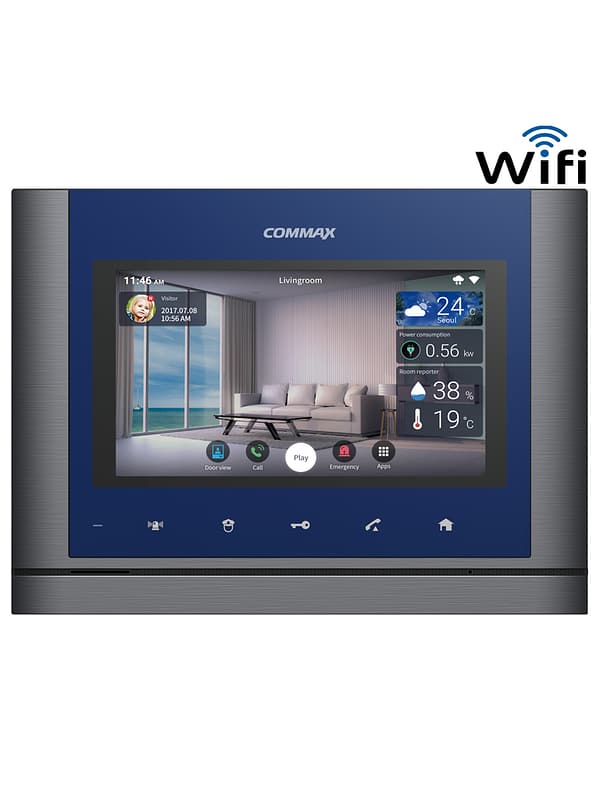 COMMAX CMV70MX - Monitor Touch para videoportero 7 pulgadas / diseño slim / WiFi App Hey Commax / compatible con Android&iOS, /Memoria SD/ Compatible con frentes de calle Commax