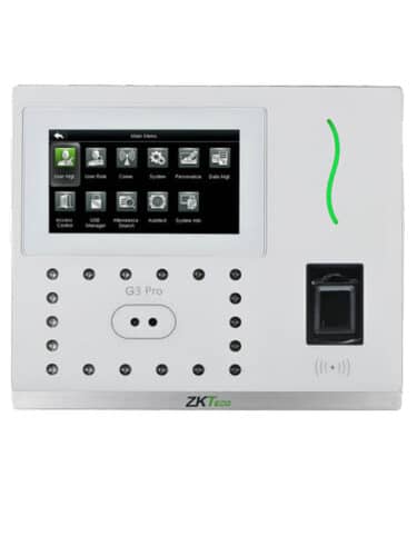 ZKTECO G3PRO - Control de Acceso y Asistencia Facial y Palma / 12000 Rostros / 20000 Huellas BIO ID / 20000 Tarjetas  ID / 6000 Palmas / 200,000 eventos / Green Label #promasistencia