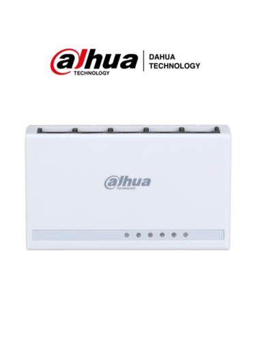 DAHUA PFS3005-5ET-L - Switch para Escritorio 5 Puertos/ Fast Ethernet 10/100/ Diseño Compacto/ Capa 2/ Switching 1 Gbps/ Velocidad de Reenvio de Paquetes 0.744 Mbps/